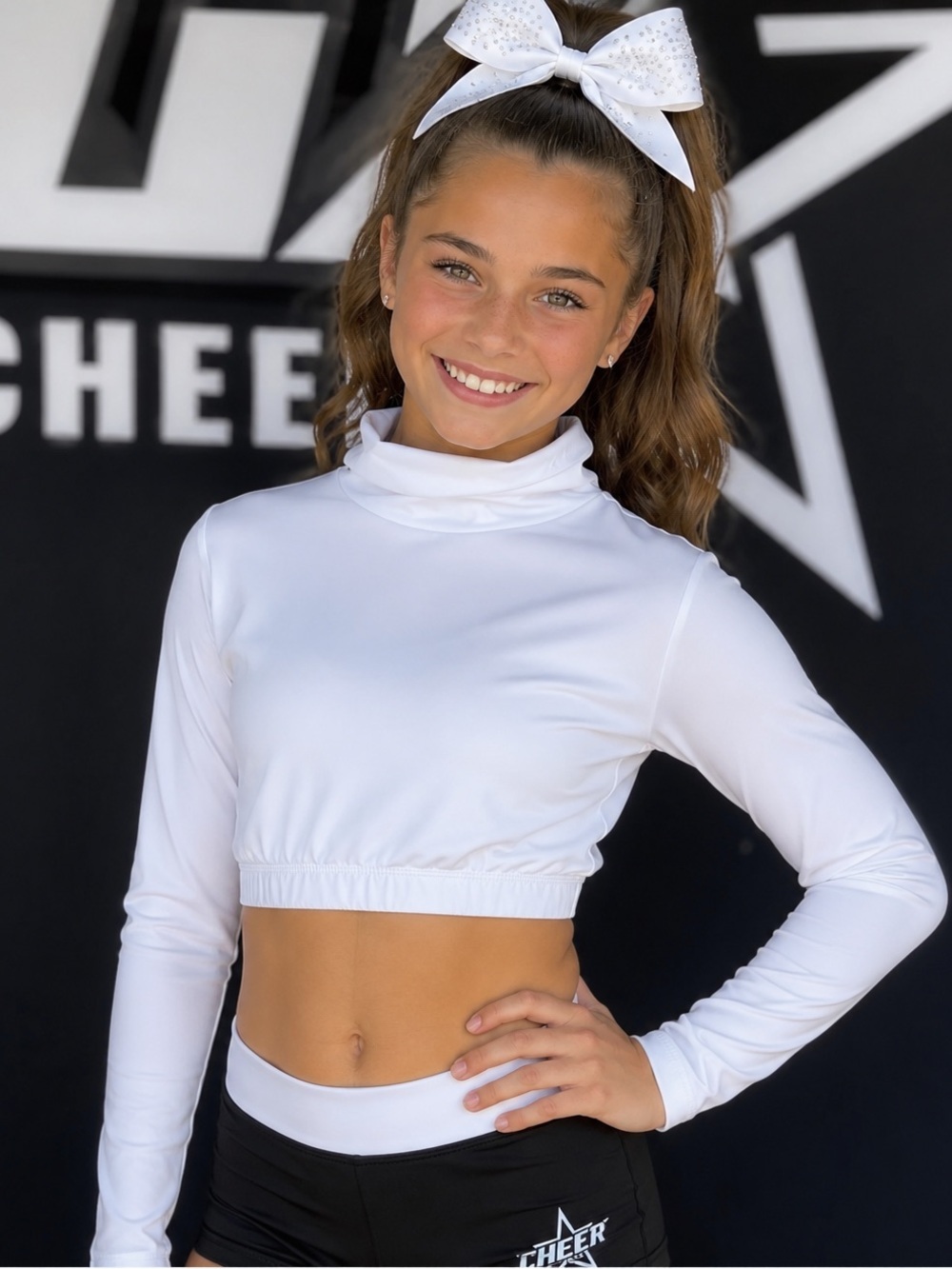 Kids Cozy White Turtleneck Sweater